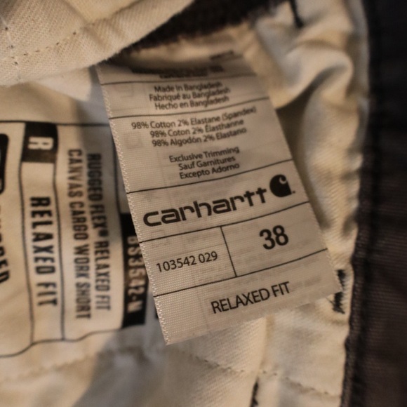 Carhartt Rugged Flex Canvas Cargo Work Shorts Size 38 - Picture 3 of 6